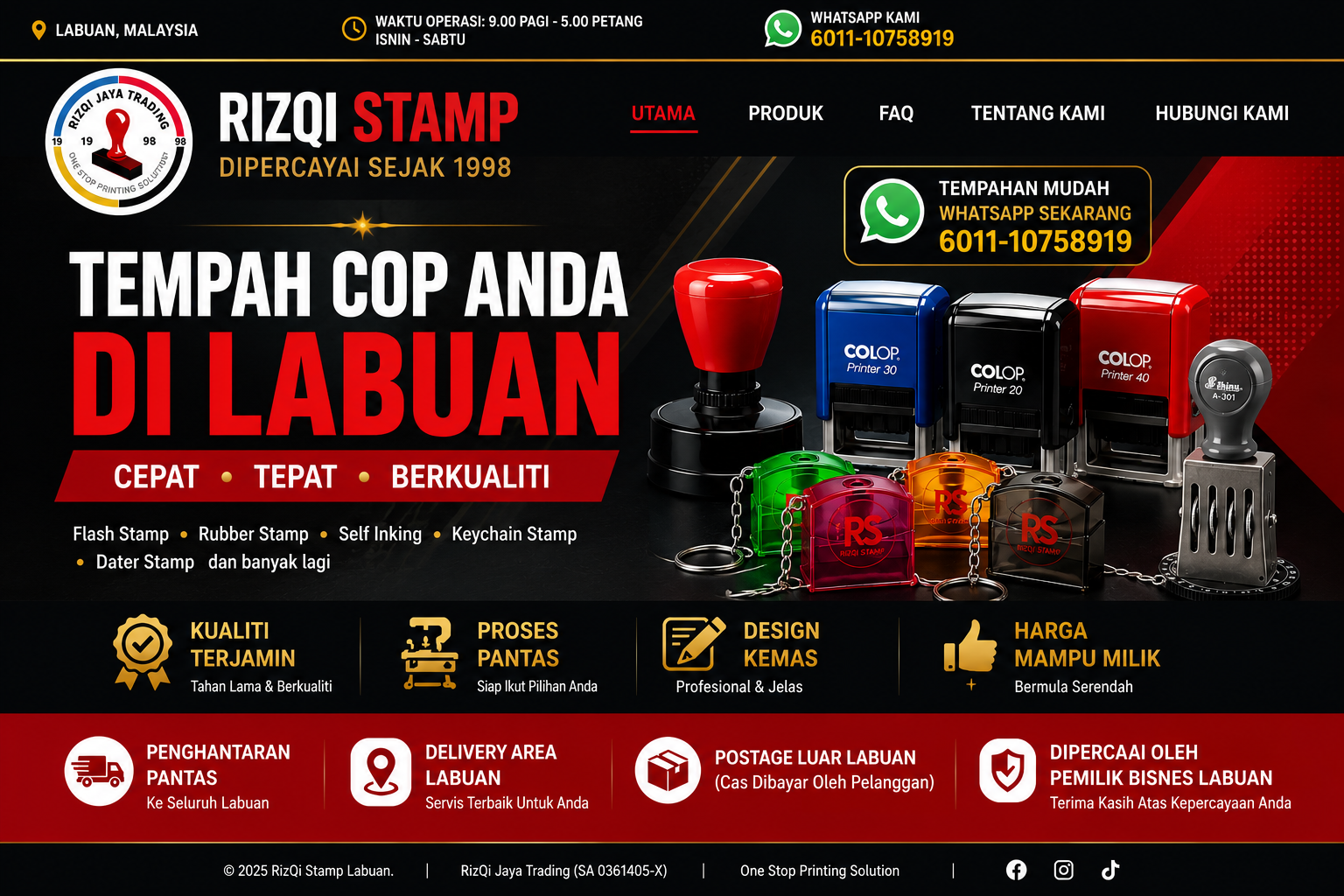 RizQi Stamp - Pembuatan Cop Berkualiti Sejak 1998